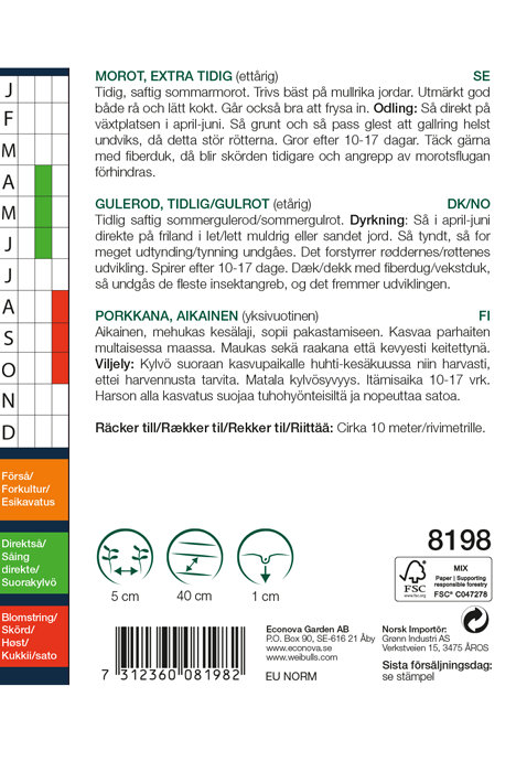 Gulrot, sommer 'Nantaise 2'